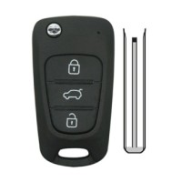 Coque de clé 3 boutons pour Hyundai Kia, i20 I, i30 I, i30 II, iX20, iX35, Tucson II, Veloster, Cee'd, Optima...